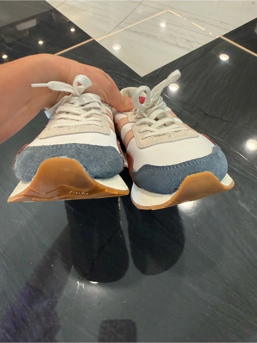 Gola White Sneakers with Pink, Blue and Burgundy Accents - Picture 7 of 9